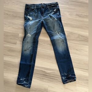 Prps Distressed Dark Blue Slim Jeans - Faded Rinse size 40/32